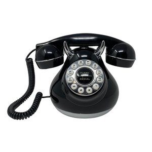 Polyconcept Retro Telephone 50's Monster Phone Black Retro Vintage Style